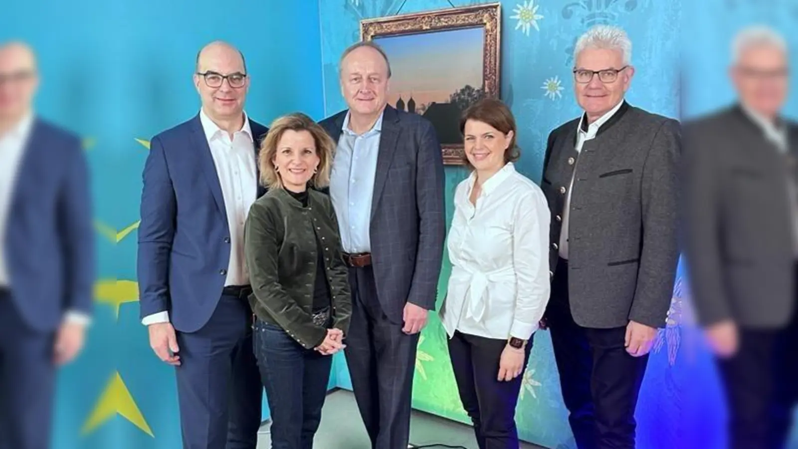 Winterklausur im Kloster Seeon mit (von li) Michael Kießling MdB, Daniela Ludwig MdB, Joachim Rukwied, Katrin Staffler MdB und Artur Auernhammer MdB.<br><br> (Foto: CSU)